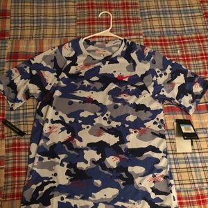 Men's Nike Blue Camp T-Shirt Medium